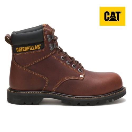 CAT Second Shift Steel Toe Men's Work Boots Maroon (AU P-257) Australia